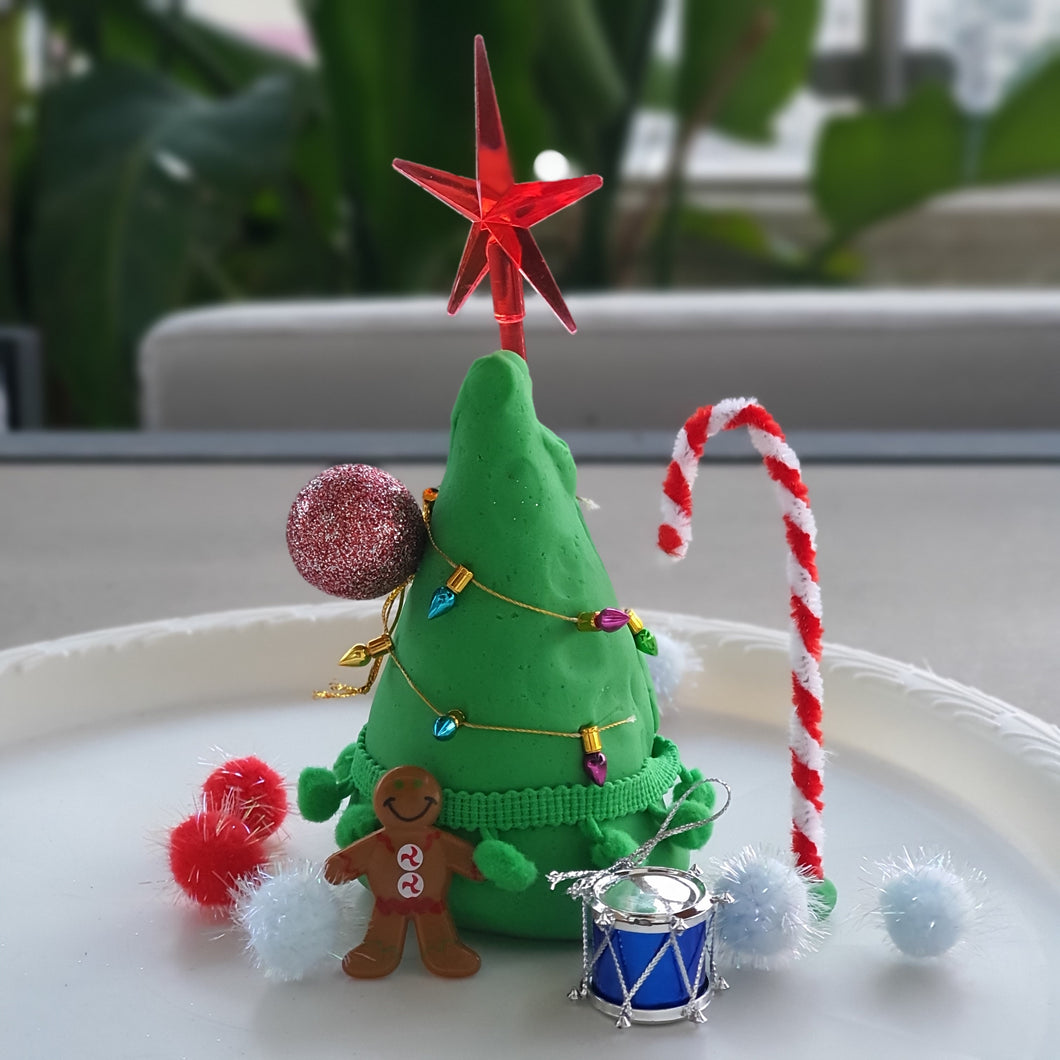 Christmas Tree Play-dough Jar