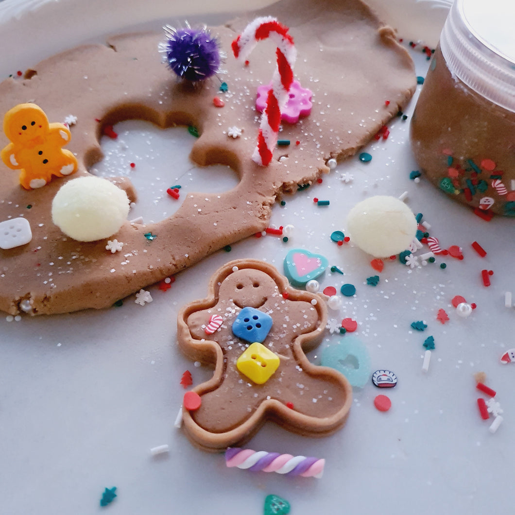 Gingerbread Man Play-dough Jar