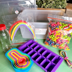 Rainbow Pasta Sensory Box